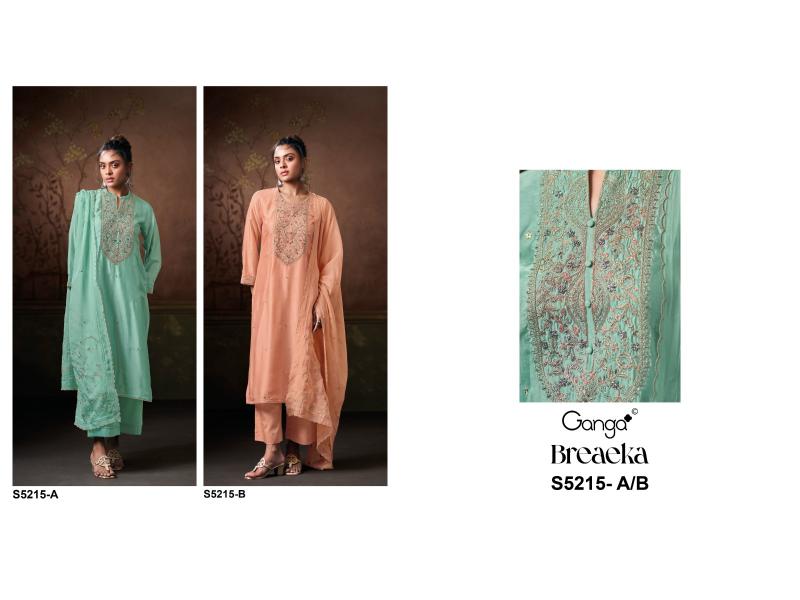 Ganga breaeka 5215 dress materials wholesale